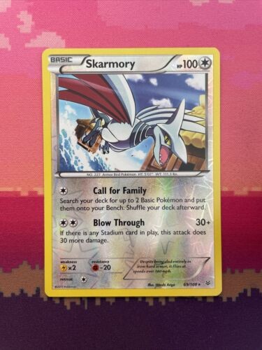 Pokemon Card Skarmory Roaring Skies Reverse Holo 69/108 Near Mint