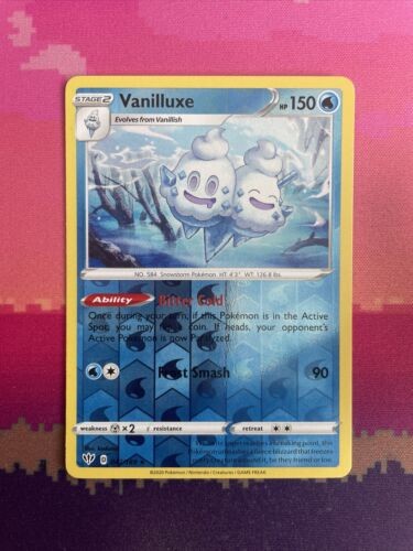 Pokemon Card Vanilluxe Darkness Ablaze Reverse Holo Rare 047/189 Near Mint