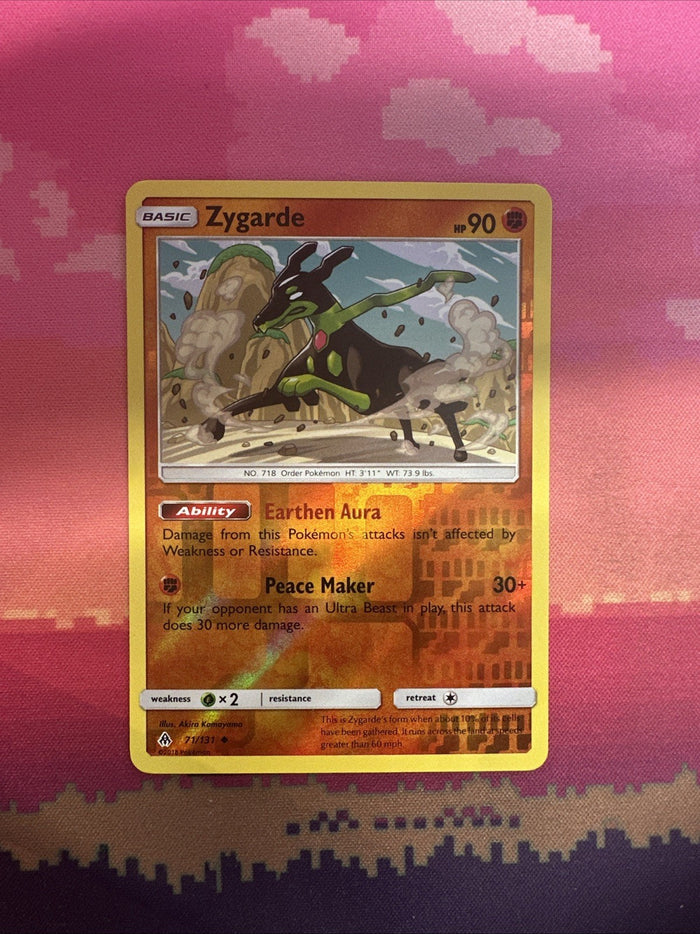 Pokemon Card Zygarde Forbidden Light Reverse Holo 71/131 Near Mint