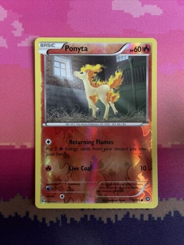 Pokemon Card Ponyta Steam Siege Reverse Holo Common 16/114 Near Mint