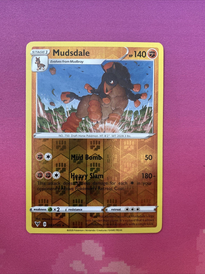 Pokemon Card Mudsdale Vivid Voltage Reverse Holo 097/185 Near Mint
