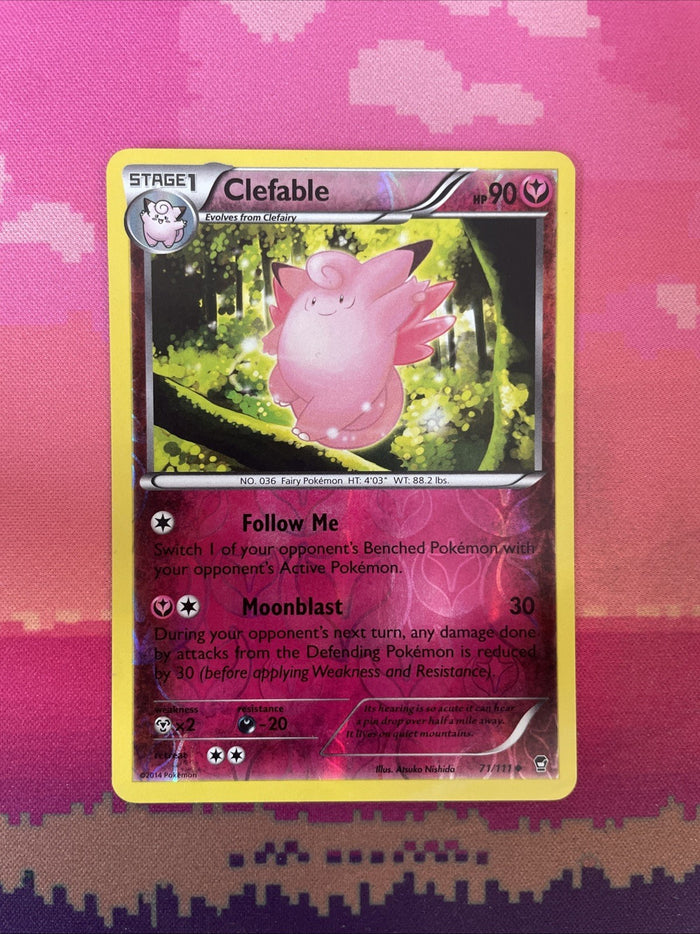 Pokemon Card Clefable Generations Reverse Holo Uncommon 51/83 Near Mint