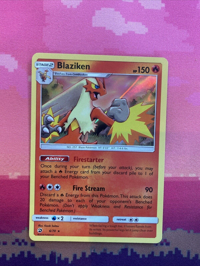 Pokemon Card Blaziken Dragon Majesty Holo Rare 6/70 Near Mint