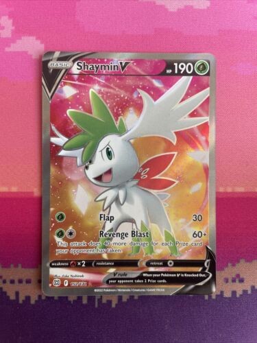 Pokemon Card Shaymin V 152/172 Ultra Rare Brilliant Stars Near Mint