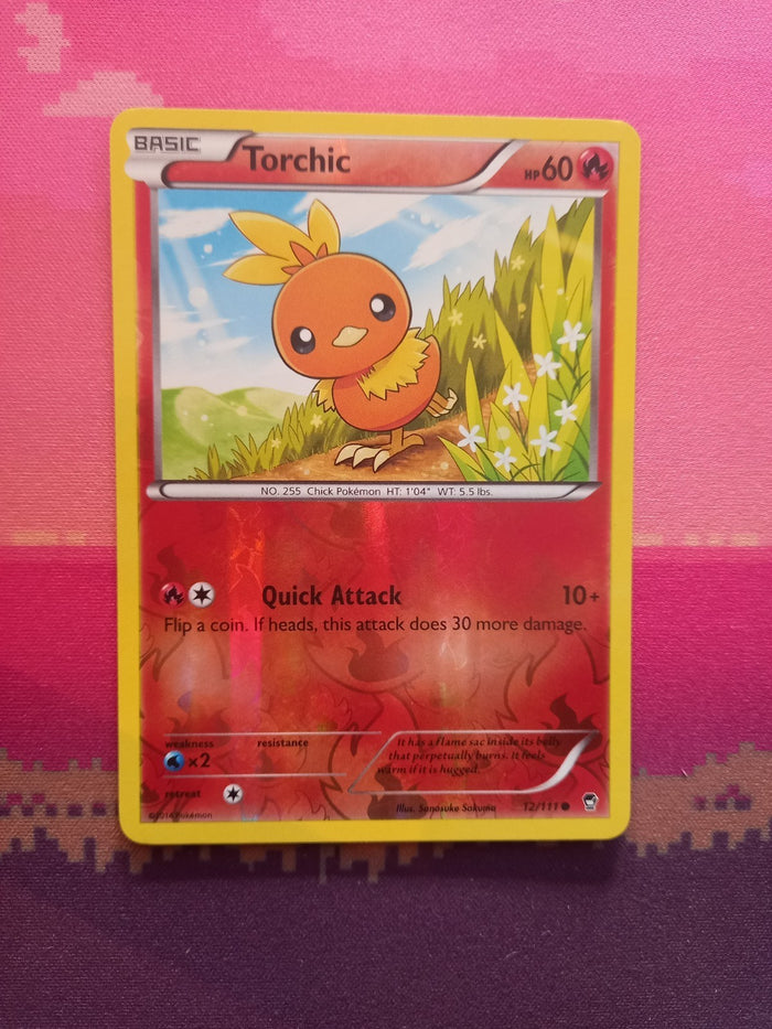 Pokemon Card Torchic Furious Fists Reverse Holo 12/111 Near Mint