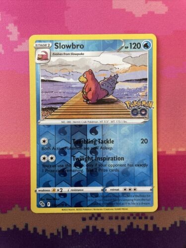 Pokemon Card Slowbro Pokemon Go Reverse Holo 020/078 Near Mint