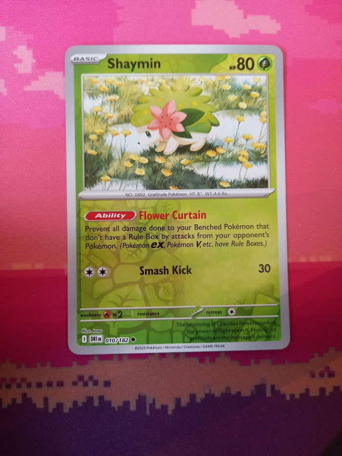 Pokemon Card Shaymin Destined Rivals Reverse Holo Uncommon 010/182 Near Mint