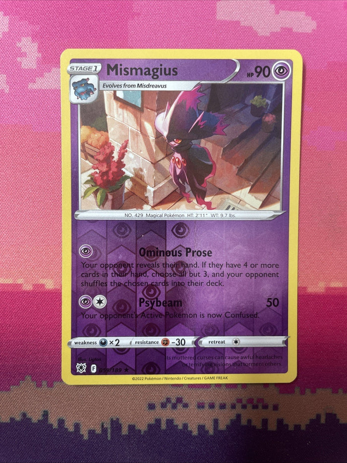 Pokemon Card Mismagius Astral Radiance Reverse Holo Rare 059/189 Near Mint