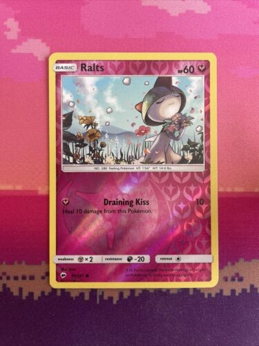 Pokemon Card Ralts Burning Shadows Reverse Holo 91/147 Near Mint