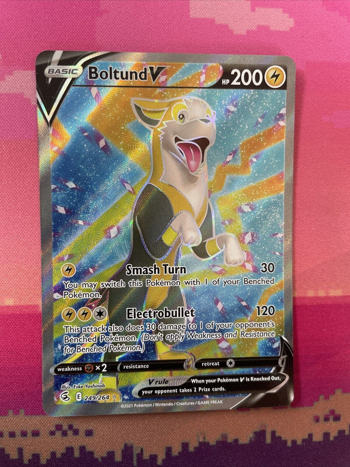 Pokemon Card Boltund V 249/264 Ultra Rare Fusion Strike Near Mint