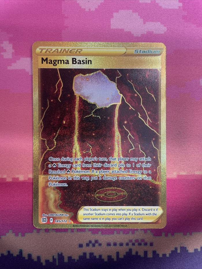 Pokemon Card Magma Basin 185/172 Secret Rare Brilliant Stars Near Mint