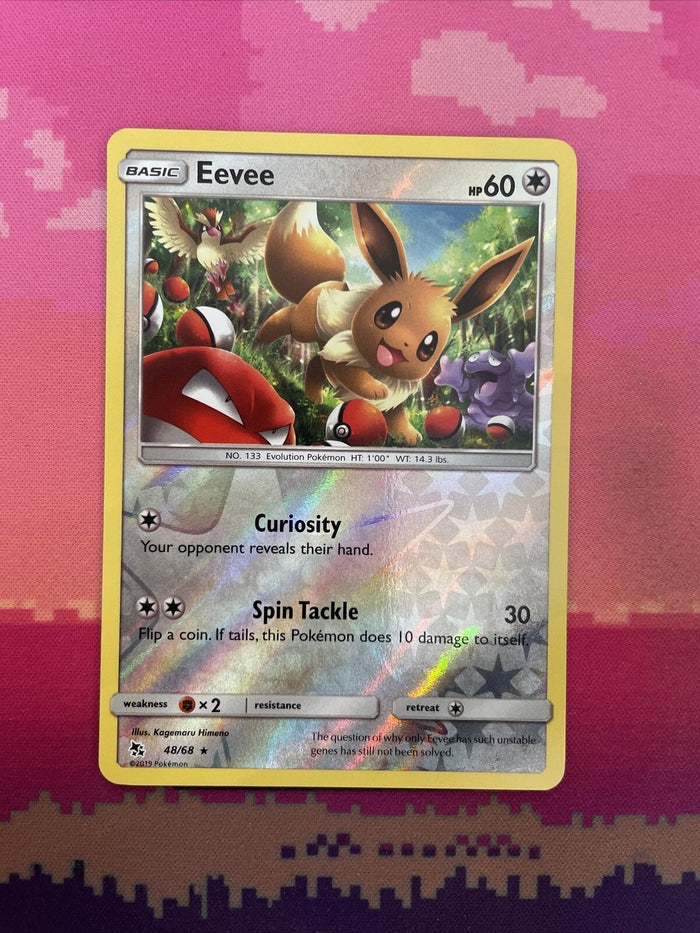 Pokemon Card Eevee Hidden Fates Reverse Holo  Rare 48/68 Near Mint
