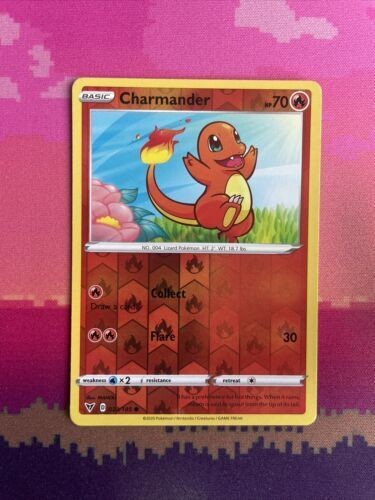 Pokemon Card Charmander Vivid Voltage Reverse Holo Common 023/185 Near Mint