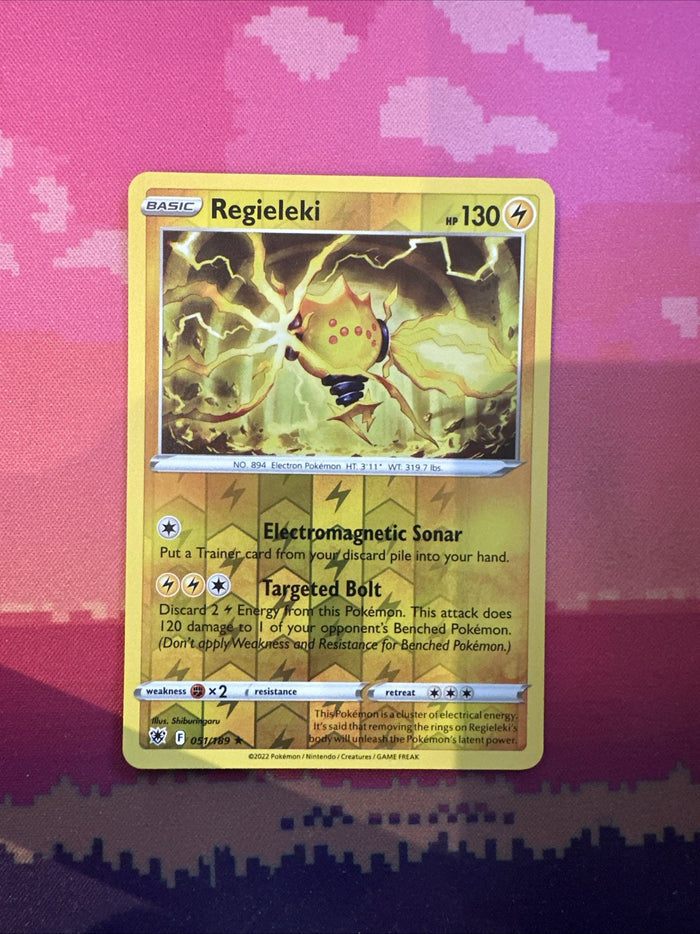 Pokemon Card Regieleki Astral Radiance Reverse Holo Rare 051/189 Near Mint