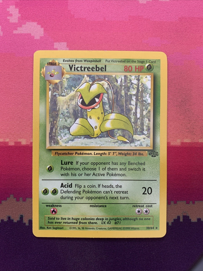 Pokemon Card Victreebel Jungle Rare 30/64 Near Mint