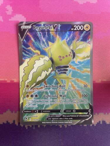 Pokemon Card Regieleki V 175/195 Ultra Rare Full Art Silver Tempest Near Mint