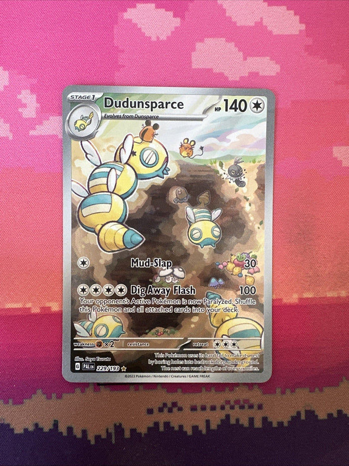 Pokemon Card Dudunsparce 229/193 Paldea Evolved Illustration Rare Near Mint