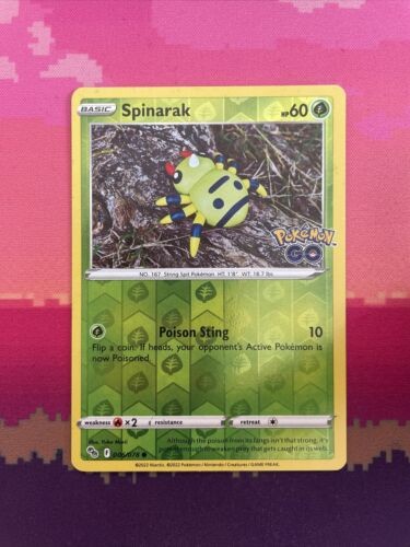 Pokemon Card Spinarak Pokemon Go Reverse Holo 006/078 Near Mint