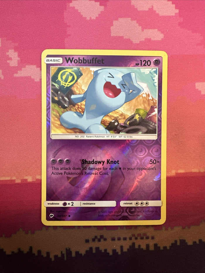 Pokemon Card Wobbuffet Burning Shadows Reverse Holo 49/147 Near Mint