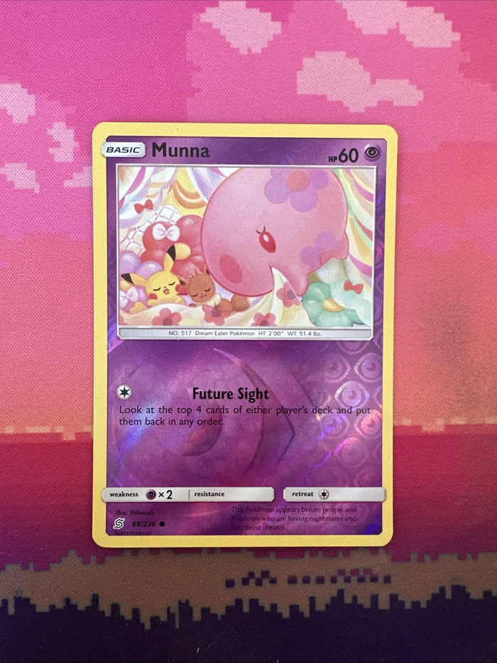 Pokemon Card Munna Unified Minds Reverse Holo 88/236 Near Mint