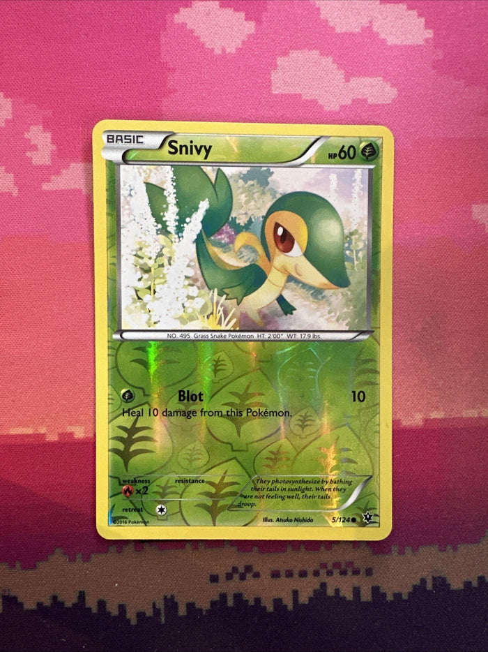 Pokemon Card Snivy Fates Collide Reverse Holo 5/124 Near Mint