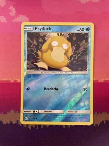Pokemon Card Psyduck Hidden Fates Reverse Holo 11/68 Near Mint