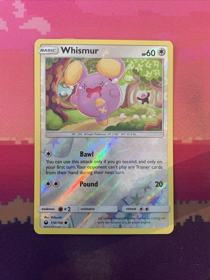 Pokemon Card Whismur Celestial Storm Reverse Holo 116/168 Near Mint