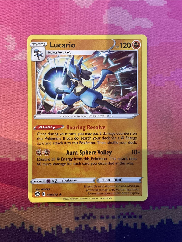 Pokemon Card Lucario Brilliant Stars Rare 079/172 Near Mint