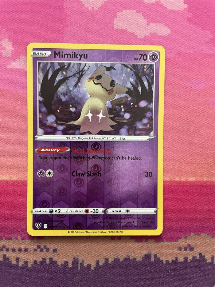 Pokemon Card Mimikyu Darkness Ablaze Reverse Holo Rare 081/189 Near Mint