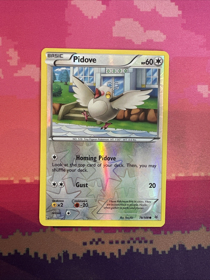 Pokemon Card Pidove Roaring Skies Reverse Holo 78/108 Near Mint