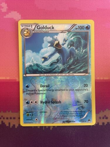 Pokemon Card Golduck Breakpoint Reverse Holo Rare 17/122 Near Mint