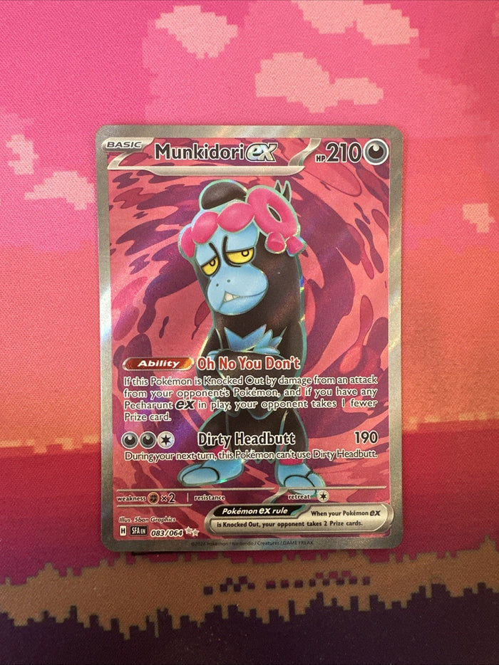 Pokemon Card Munkidori ex 083/064 Ultra Rare Shrouded Fable Near Mint