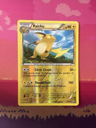 Pokemon Card Raichu Generations Reverse Holo Rare 27/83 Near Mint