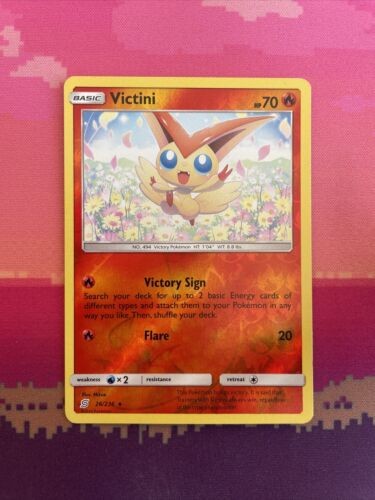 Pokemon Card Victini Unified Minds Reverse Holo Rare 26/236 Near Mint
