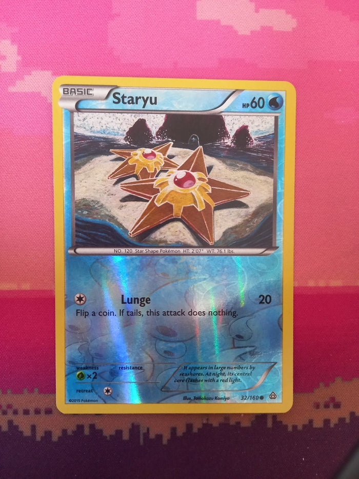 Pokemon Card Staryu Primal Clash Reverse Holo Common 32/160 Near Mint