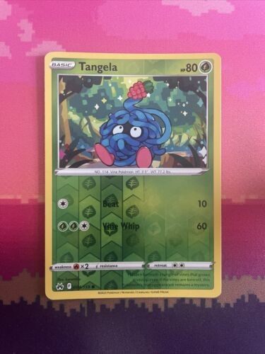 Pokemon Card Tangela Crown Zenith Reverse Holo Common 004/159 Near Mint