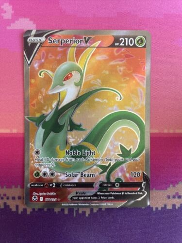 Pokemon Card Serperior V 170/195 Ultra Rare Full Art Silver Tempest Near Mint