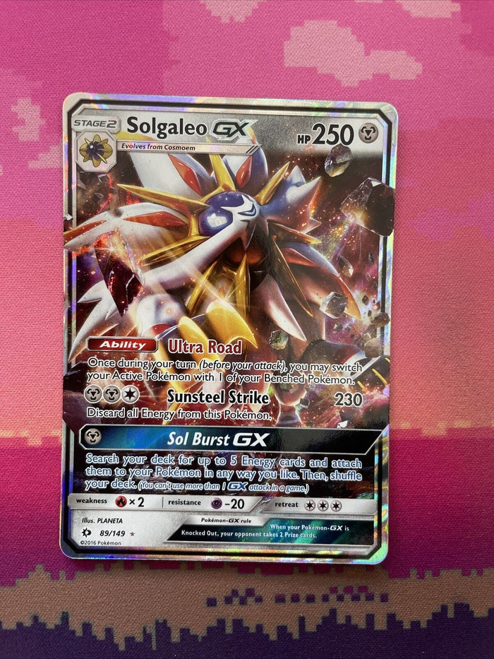Pokemon Card Solgaleo GX 89/149 Ultra Rare Sun & Moon Near Mint