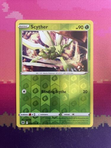 Pokemon Card Scyther Astral Radiance Reverse Holo Common 004/189 Near Mint