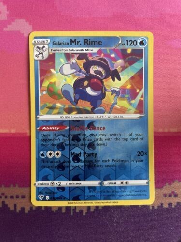 Pokemon Card Galarian Mr. Rime Darkness Ablaze Reverse Holo Rare 036/189 NM