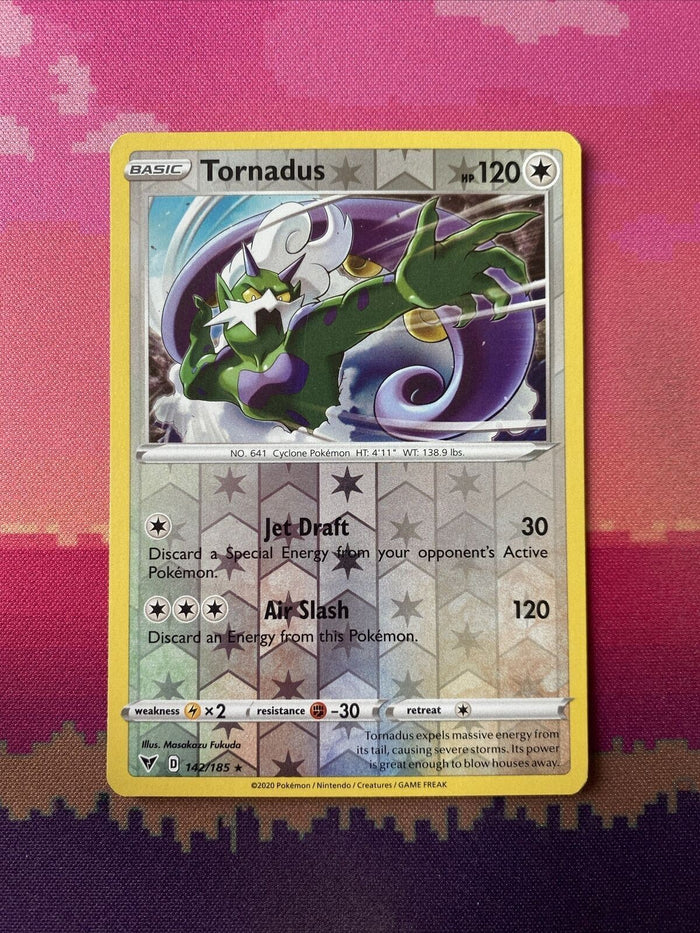 Pokemon Card Tornadus Vivid Voltage Reverse Holo Rare 142/185 Near Mint