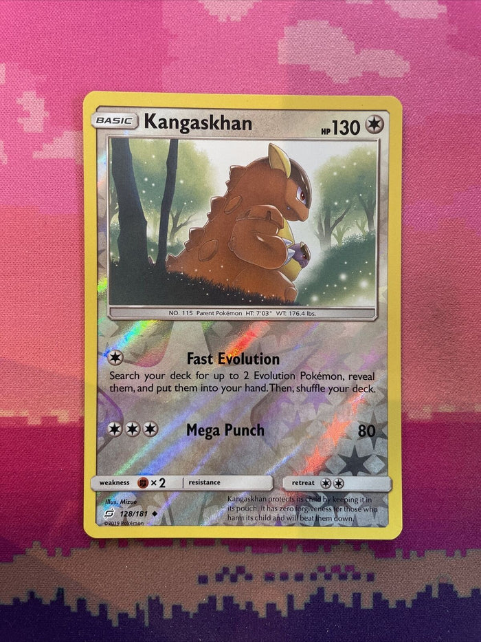 Pokemon Card Kangaskhan Team Up Reverse Holo Uncommon 128/181 Near Mint