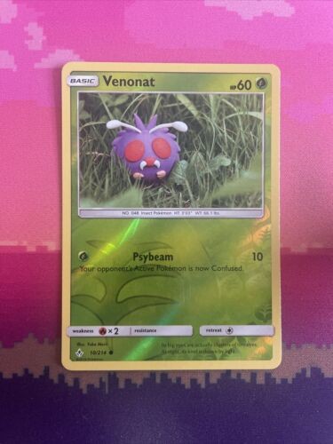 Pokemon Card Venonat Unbroken Bonds Reverse Holo 10/214 Near Mint