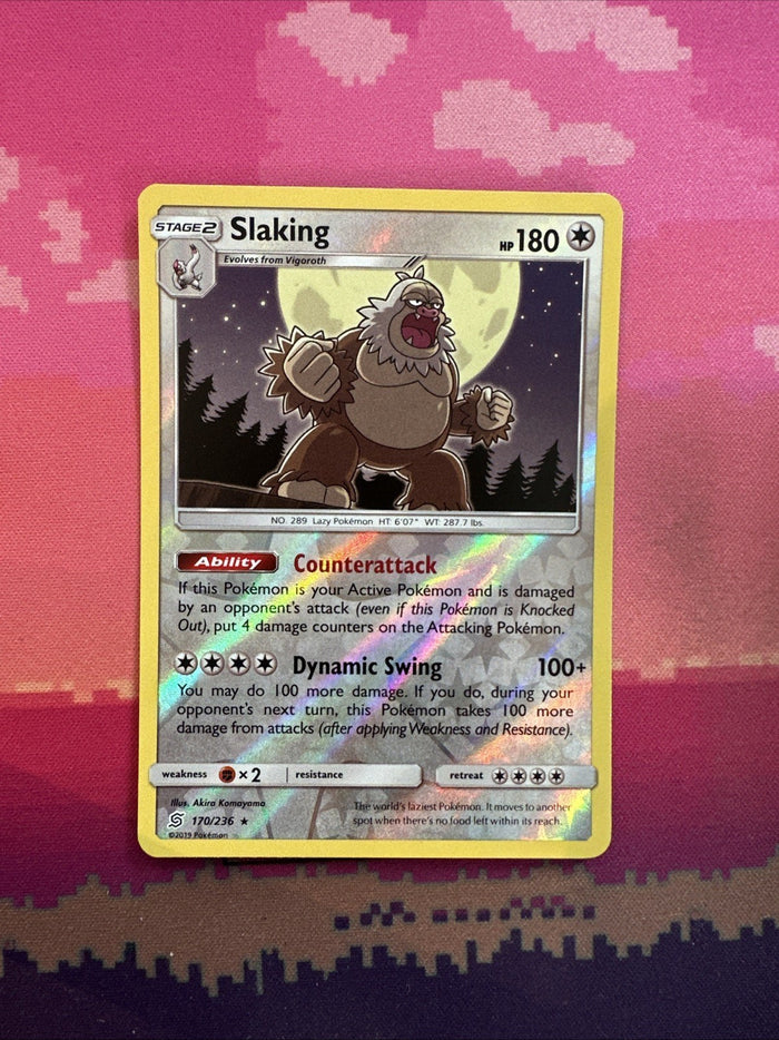 Pokemon Card Slaking Unified Minds Reverse Holo Rare 170/236 Near Mint