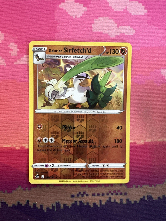 Pokemon Card Galarian Sirfetch'd Rebel Clash Reverse Holo Rare 095/192 Near Mint