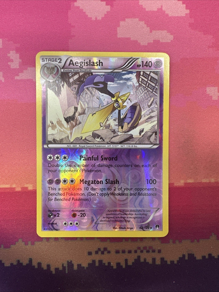 Pokemon Card Aegislash Breakpoint Reverse Holo Rare 62/122 Near Mint