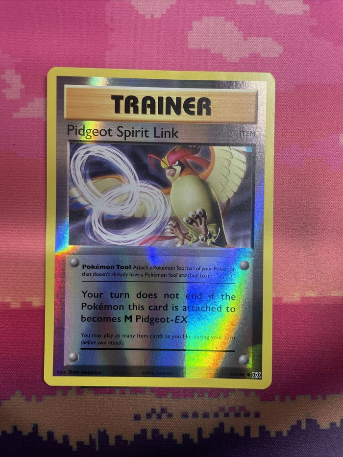 Pokemon Card Pidgeot Spirit Link Evolutions Reverse Holo 81/108 Near Mint