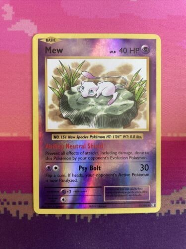 Pokemon Card Mew Evolutions Reverse Holo Rare 53/108 Near Mint