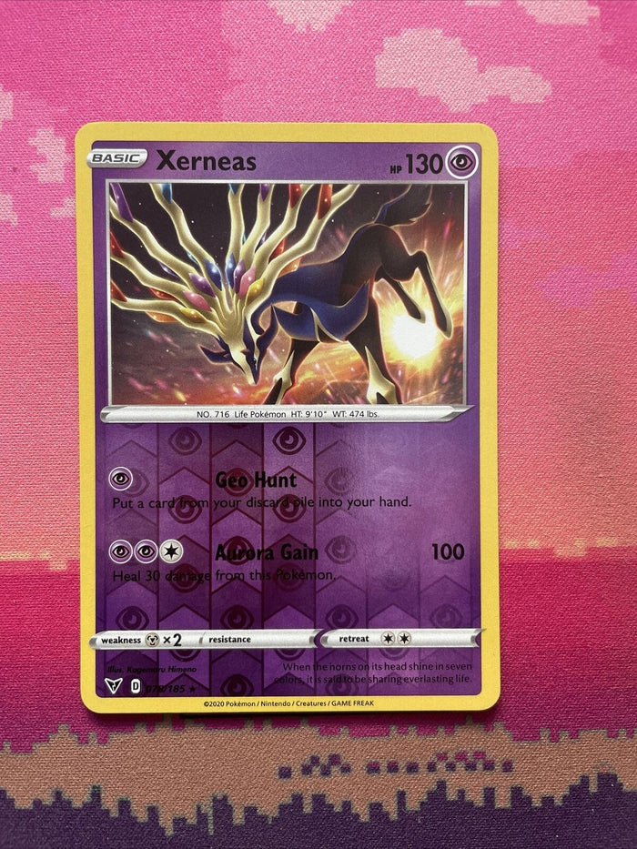 Pokemon Card Xerneas VIvid Voltage Reverse Holo Rare 078/185 Near Mint
