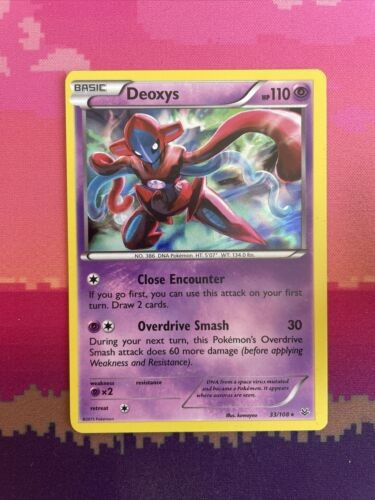 Pokemon Card Deoxys XY Roaring Skies Holo Rare 33/108 Near Mint